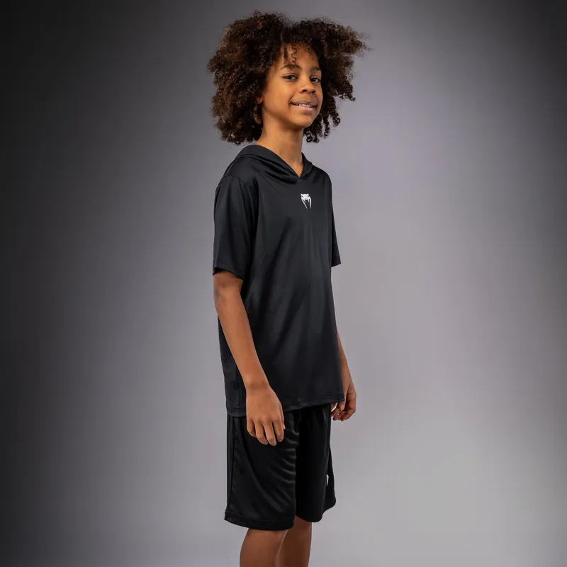 Venum Elite Kids Personalized Short Sleeve Dry-Tech Hoodie - Black - Image 2