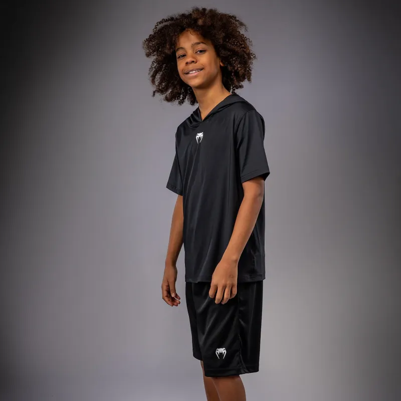 Venum Elite Kids Personalized Short Sleeve Dry-Tech Hoodie - Black - Image 3