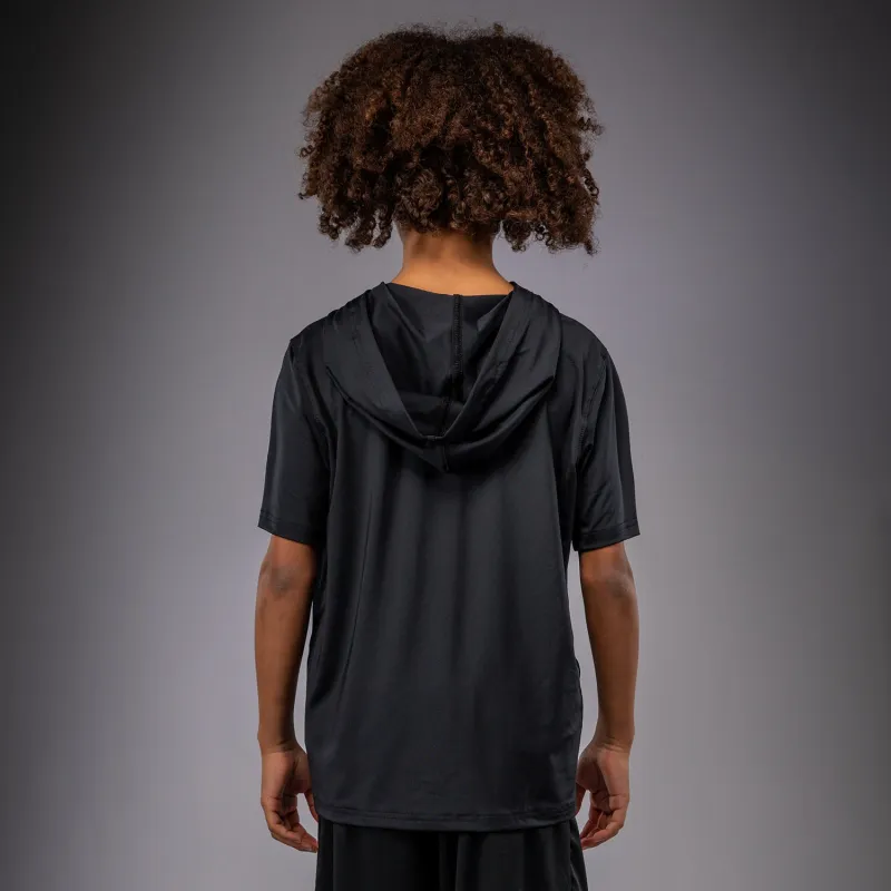 Venum Elite Kids Personalized Short Sleeve Dry-Tech Hoodie - Black - Image 4