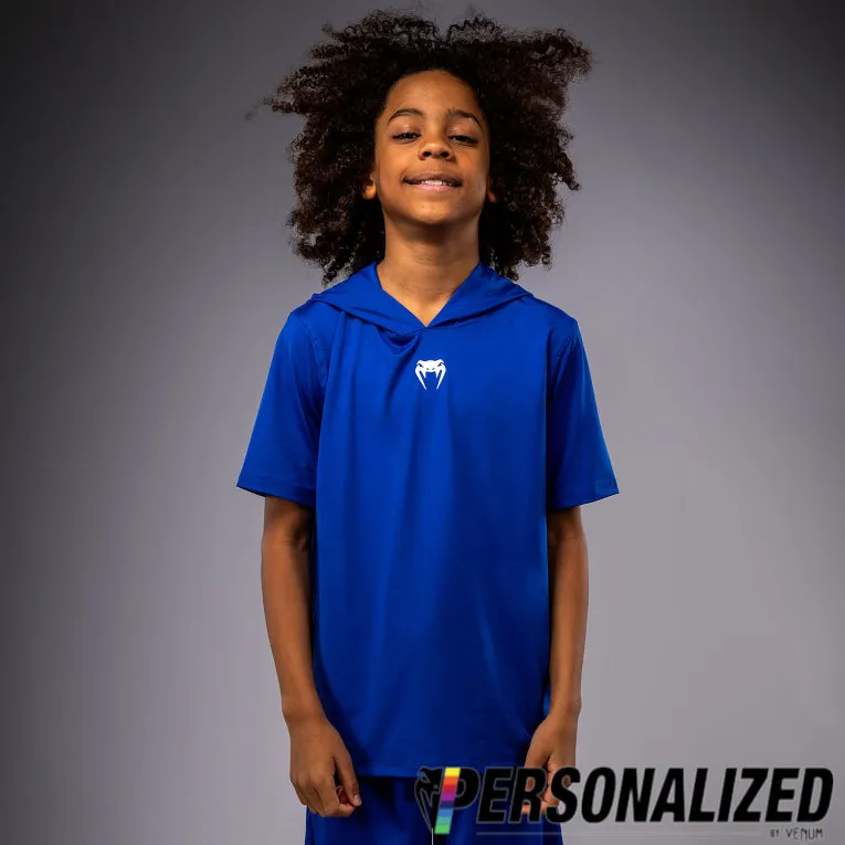 Venum Elite Kids Personalized Short Sleeve Dry-Tech Hoodie - Royal Blue