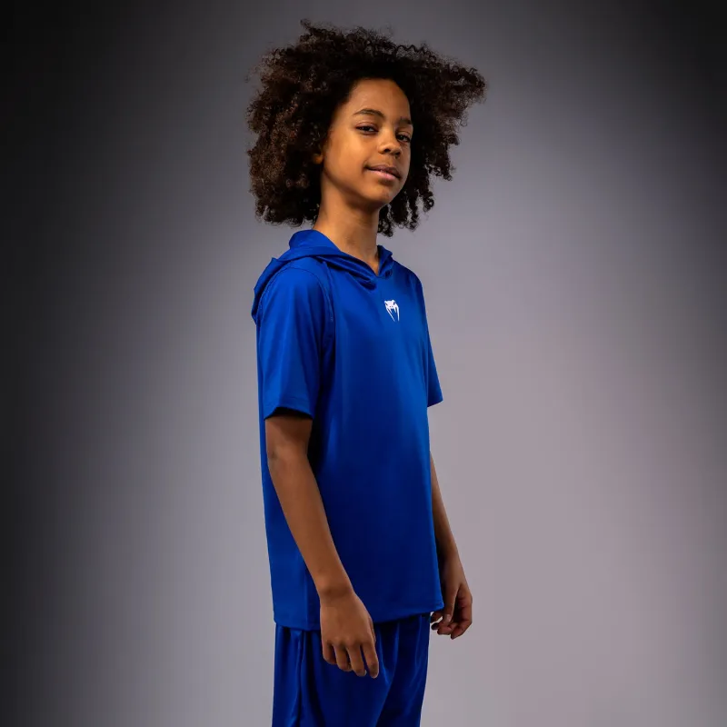 Venum Elite Kids Personalized Short Sleeve Dry-Tech Hoodie - Royal Blue - Image 2