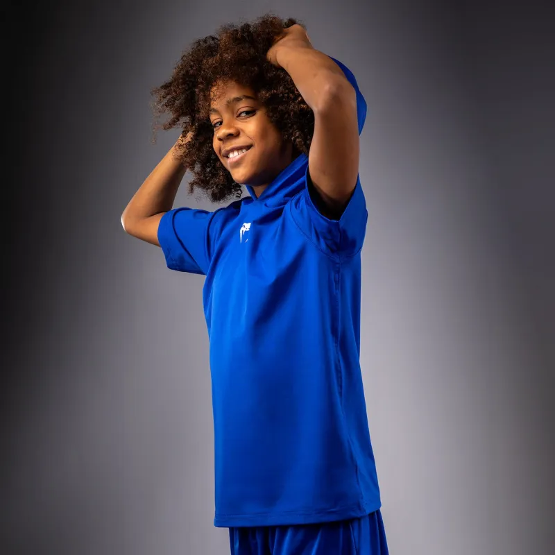 Venum Elite Kids Personalized Short Sleeve Dry-Tech Hoodie - Royal Blue - Image 5