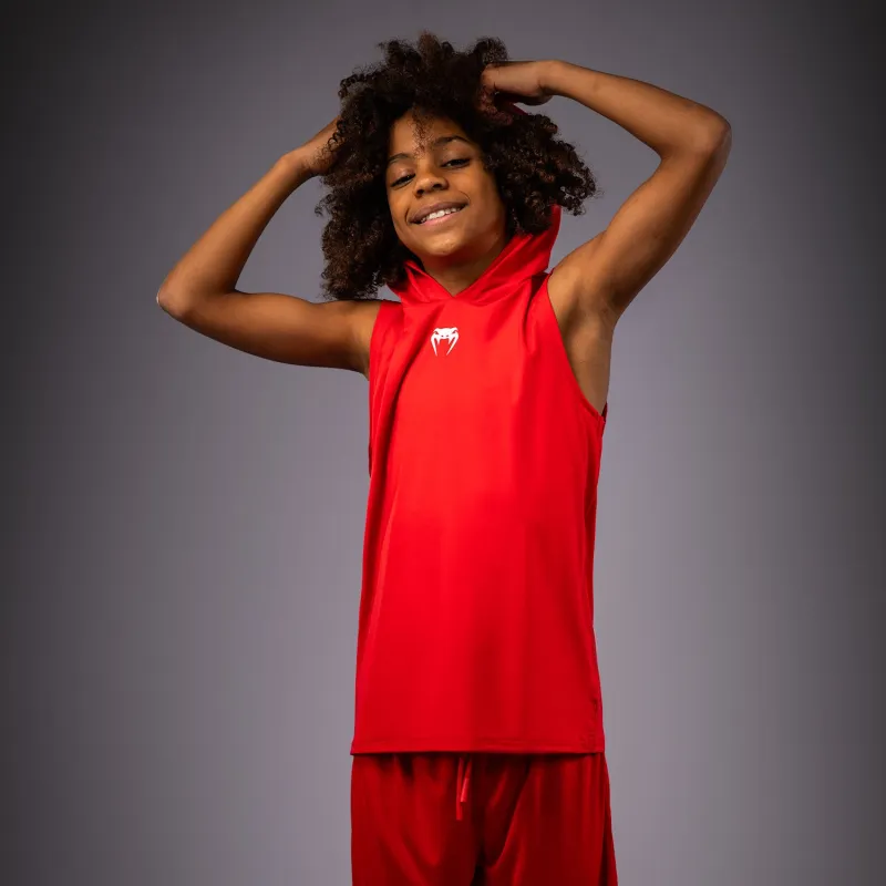 Venum Elite Kids Personalized Sleeveless Dry-Tech Hoodie - Red - Image 4