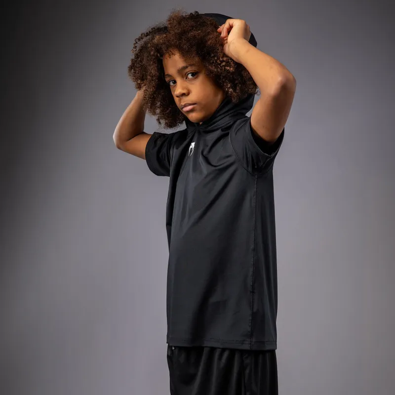 Venum Elite Kids Short Sleeve Dry-Tech Hoodie - Black - Image 5