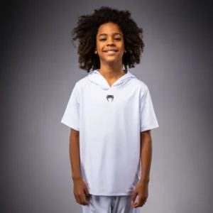 Venum Elite Kids Short Sleeve Dry-Tech Hoodie - White