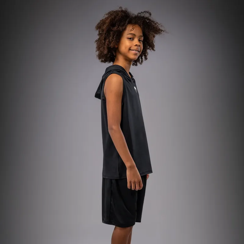 Venum Elite Kids Sleeveless Dry-Tech Hoodie - Black - Image 2