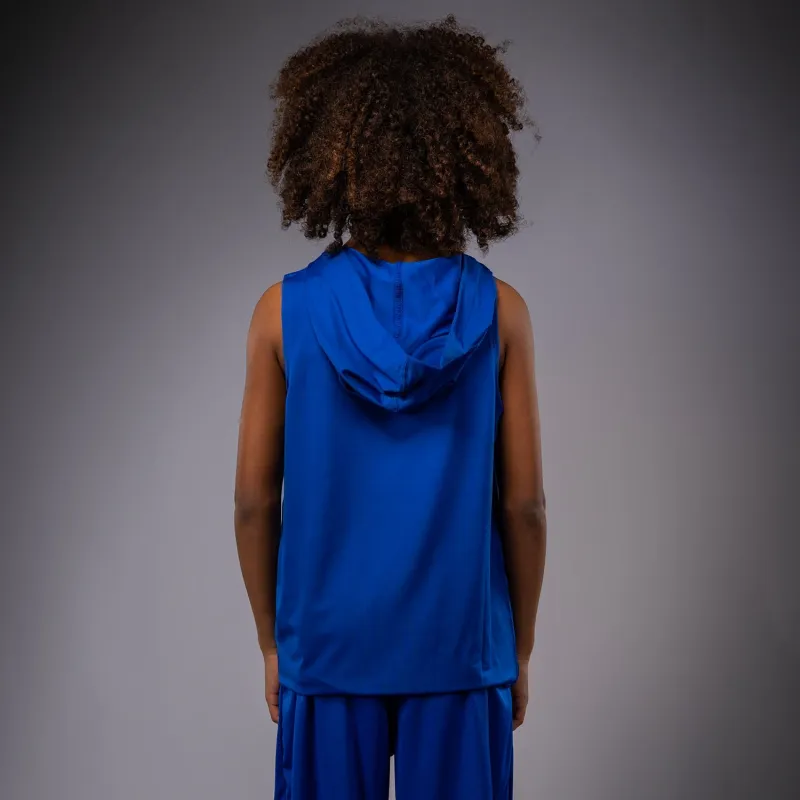 Venum Elite Kids Sleeveless Dry-Tech Hoodie - Royal Blue - Image 4