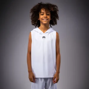 Venum Elite Kids Sleeveless Dry-Tech Hoodie - White