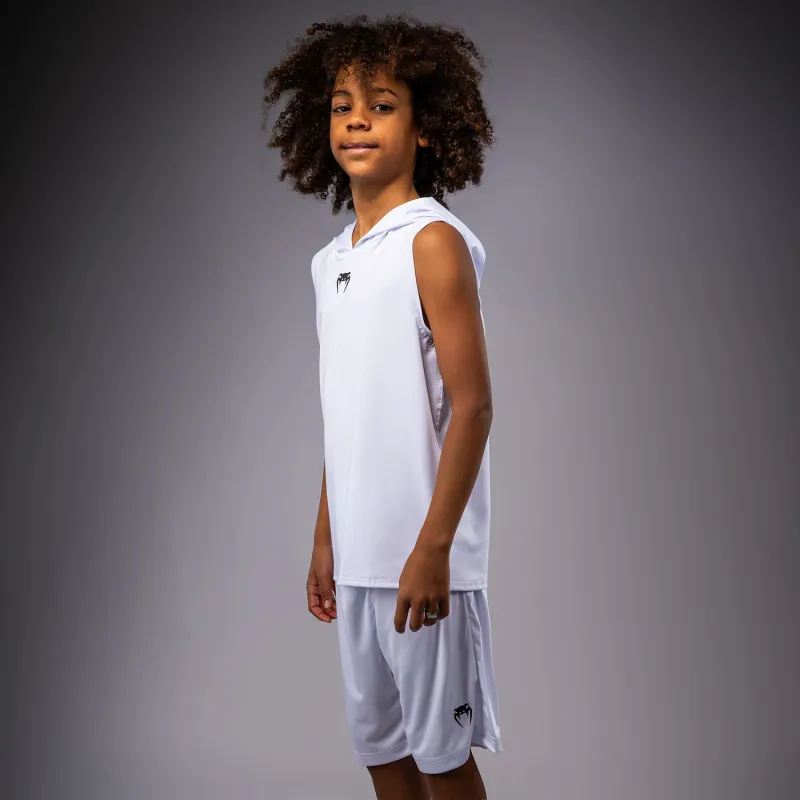 Venum Elite Kids Sleeveless Dry-Tech Hoodie - White - Image 2