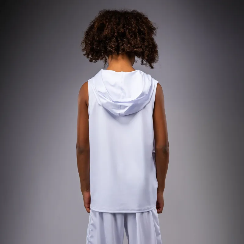 Venum Elite Kids Sleeveless Dry-Tech Hoodie - White - Image 3