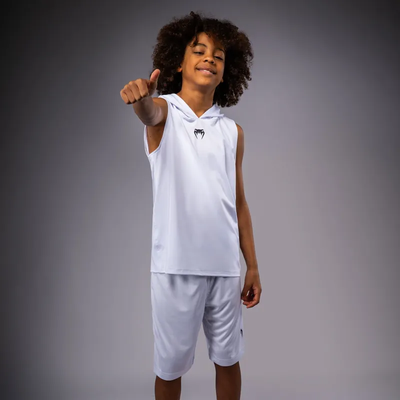 Venum Elite Kids Sleeveless Dry-Tech Hoodie - White - Image 4