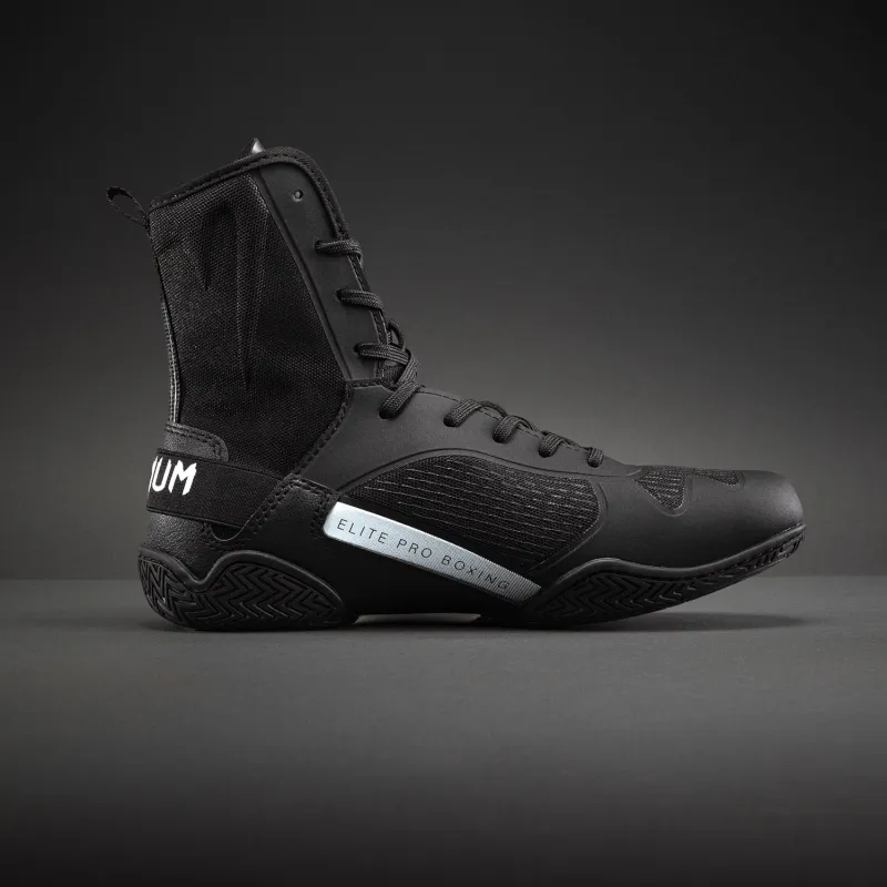 Venum Elite Neo Boxing Shoes - Black/White - Image 3