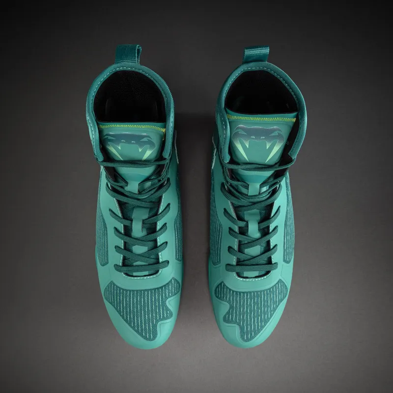 Venum Elite Neo Boxing Shoes - Green/ Neon Yellow - Image 5