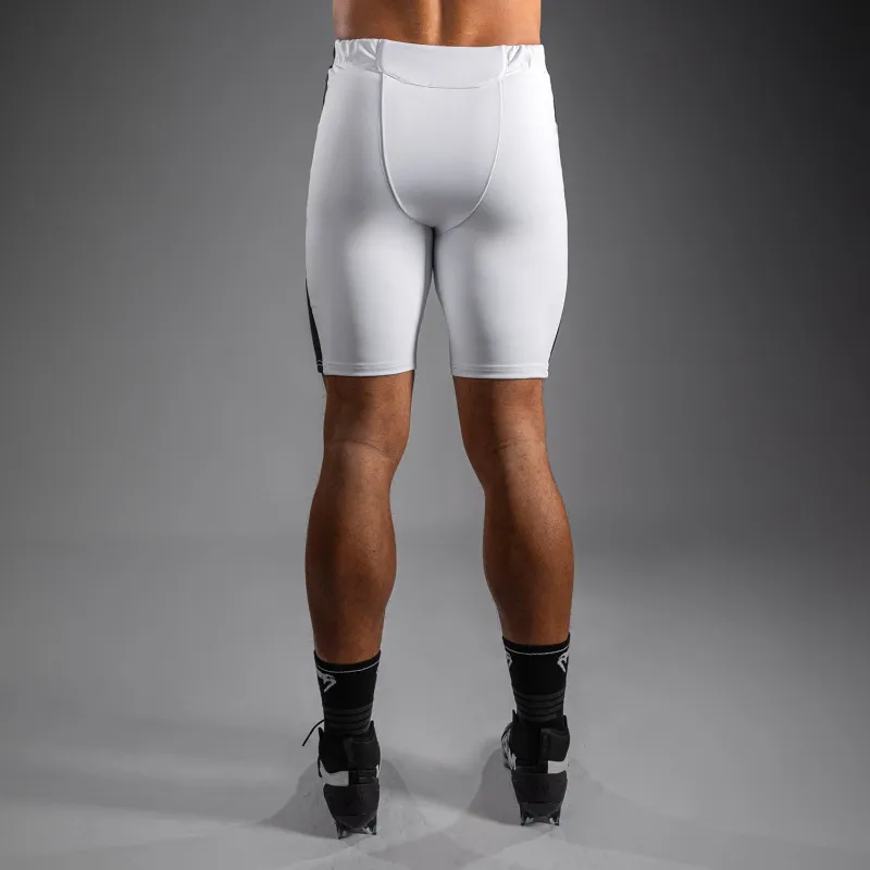 Venum Elite Personalized Football Compression Shorts - White - Image 4
