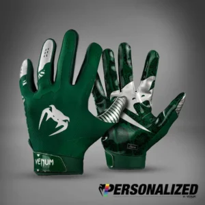 Venum Elite Personalized Football Gloves - Forest Green/Silver