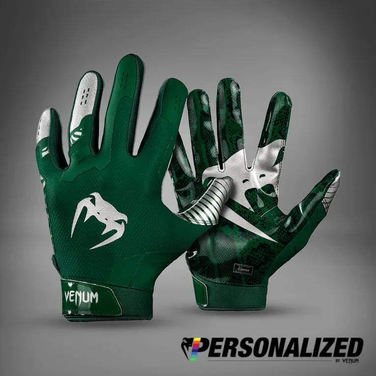 Venum Elite Personalized Football Gloves - Forest Green/Silver