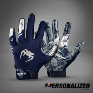 Venum Elite Personalized Football Gloves - Navy/Silver