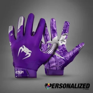 Venum Elite Personalized Football Gloves - Purple/Silver