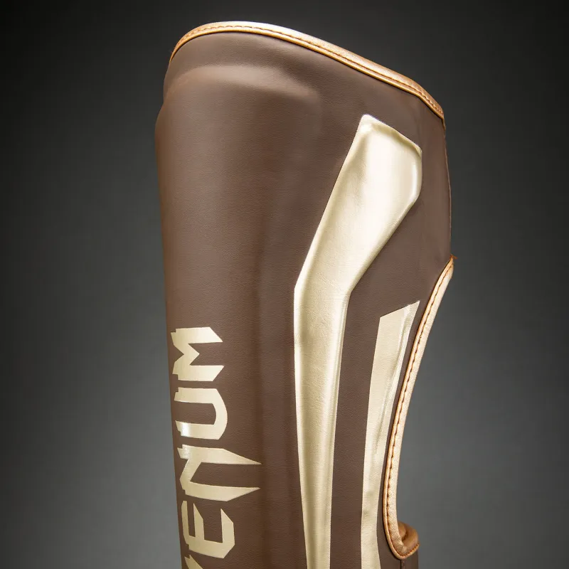Venum Elite Shin Guards - Dark Brown - Image 3