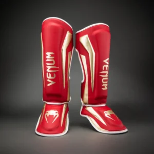 Venum Elite Shin Guards - Red