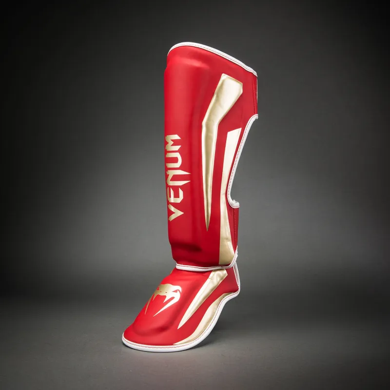 Venum Elite Shin Guards - Red - Image 2