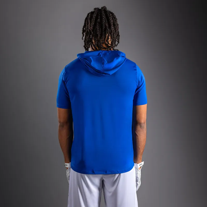 Venum Elite Short Sleeve Dry-Tech Hoodie - Royal Blue - Image 5