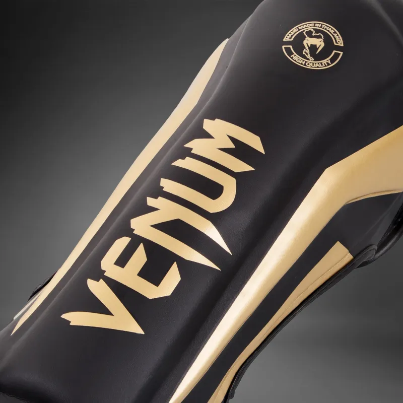 Venum Elite Standup Shin guards - Black/Gold - Image 2