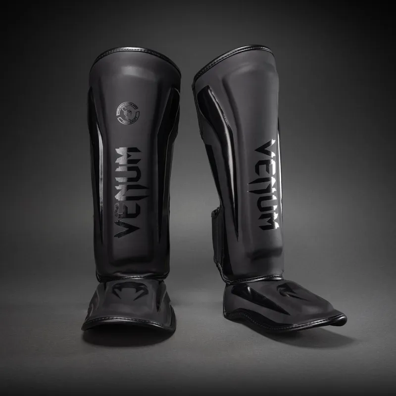 Venum Elite Standup Shin Guards - Matte/Black - Image 2