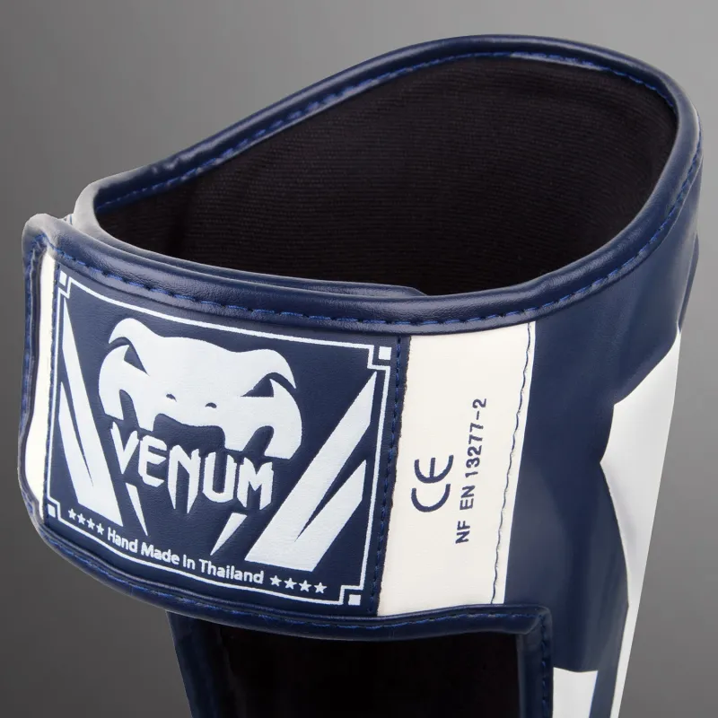 Venum Elite Standup Shin guards - White/Navy Blue - Image 3