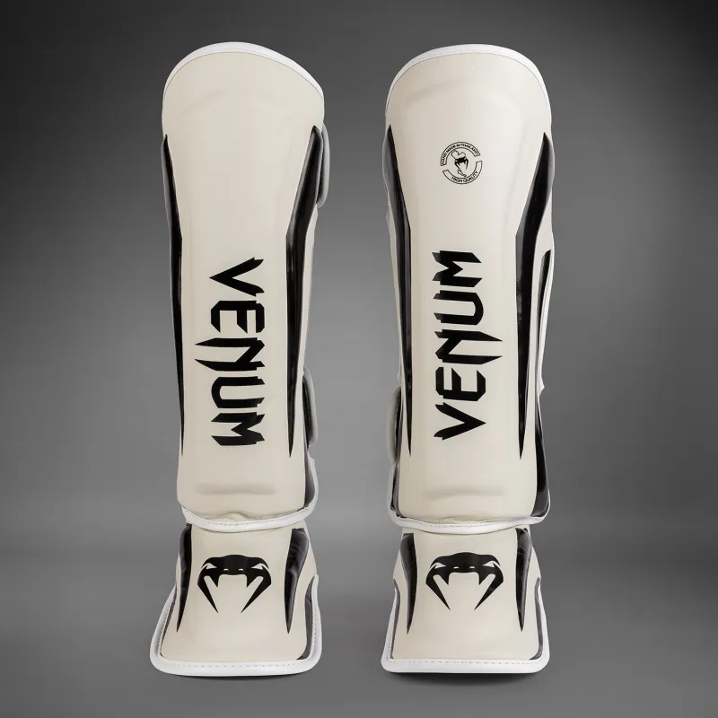 Venum Elite Standup Shinguards - White/Black - Image 2
