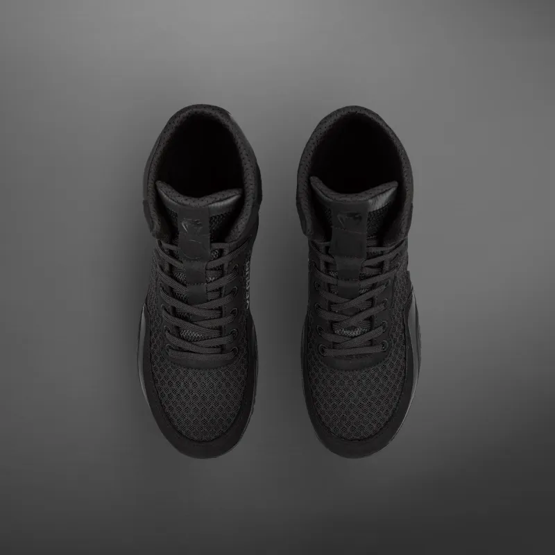 Venum Elite Wrestling Shoes - Black/Black - Image 2