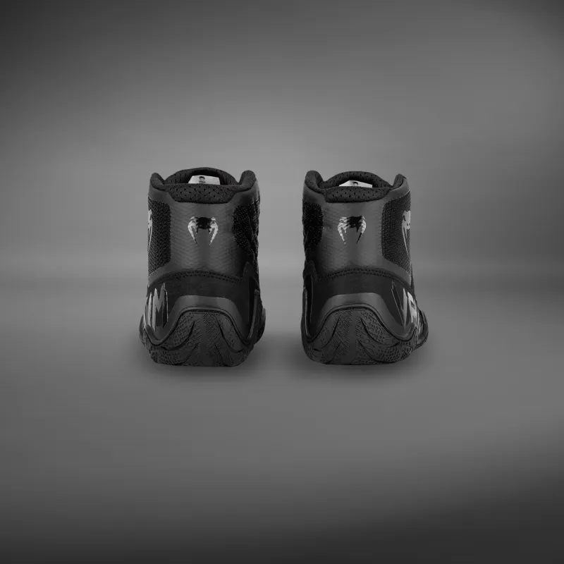 Venum Elite Wrestling Shoes - Black/Black - Image 3