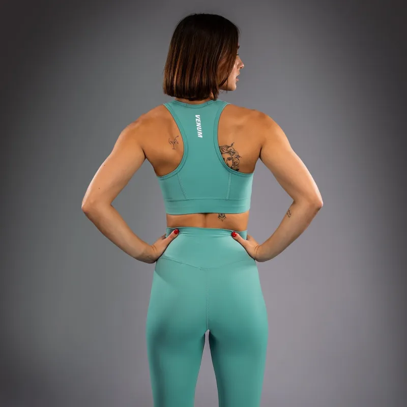 Venum Essential Women's Medium Impact Sports Bra - Aqua Green - Image 5