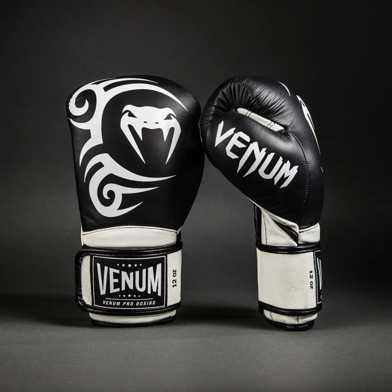 Venum Giant 2.0 Mike Tyson Pro Boxing Gloves - Deep Black/Optical White - Image 3