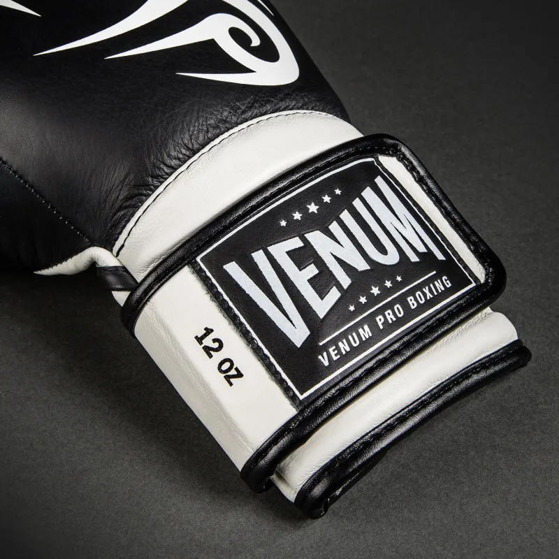 Venum Giant 2.0 Mike Tyson Pro Boxing Gloves - Deep Black/Optical White - Image 5