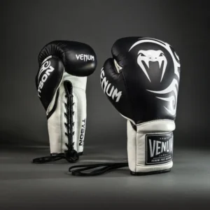 Venum Giant 2.0 Mike Tyson Pro Boxing Gloves with Laces - Deep Black/Optical White
