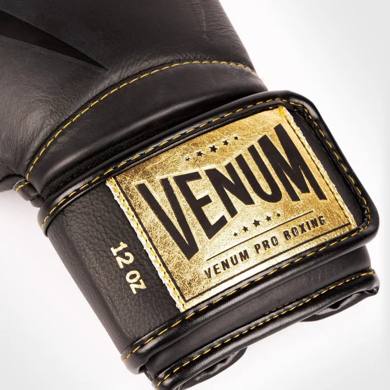 Venum Giant 2.0 Pro Boxing Gloves Velcro - Black/Black-Gold - Image 2