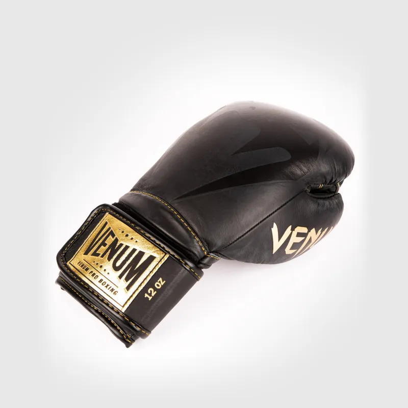 Venum Giant 2.0 Pro Boxing Gloves Velcro - Black/Black-Gold - Image 5