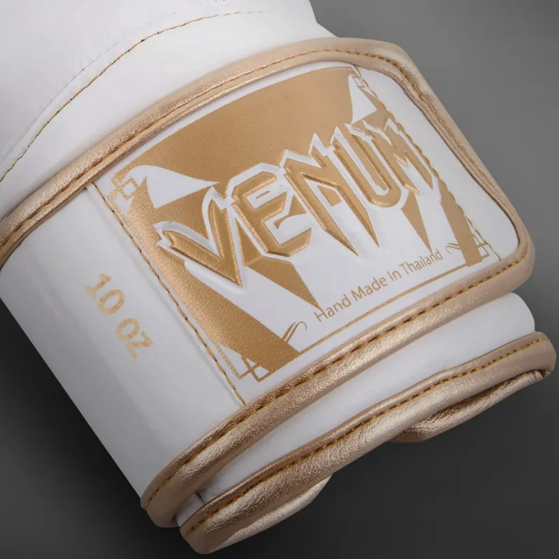 Venum Giant 3.0 Boxing Gloves - Nappa Leather - White/Gold - Image 3