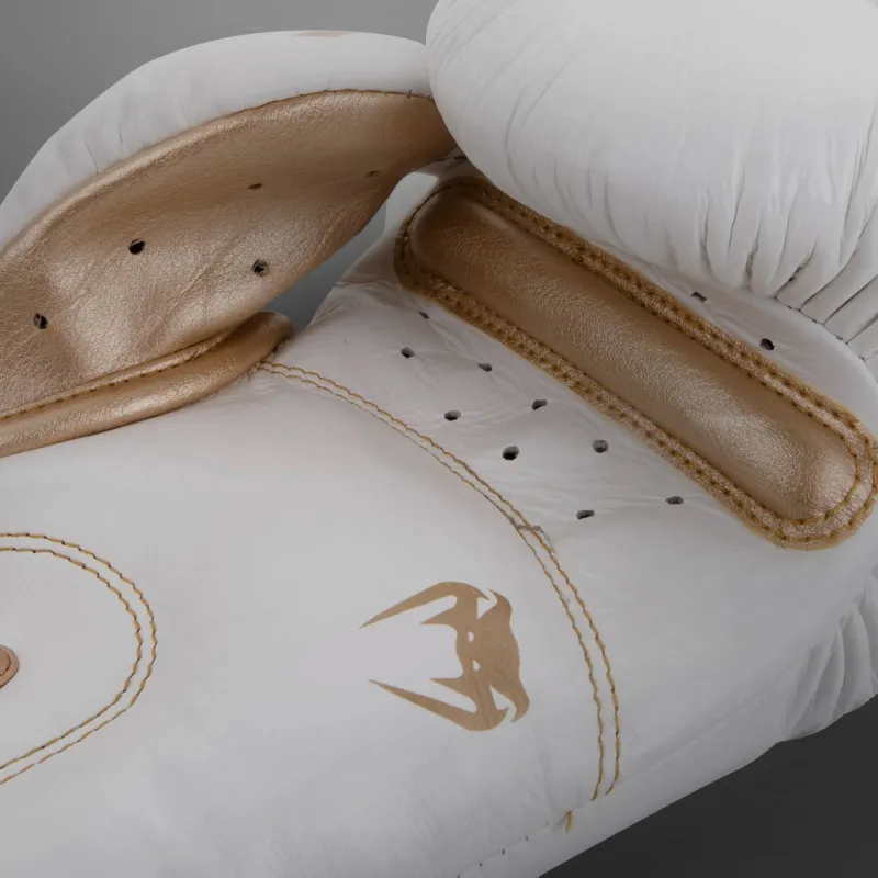 Venum Giant 3.0 Boxing Gloves - Nappa Leather - White/Gold - Image 4