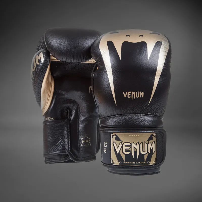 Venum Giant 3.0 Boxing Gloves - Nappa Leather Black Gold - Image 2