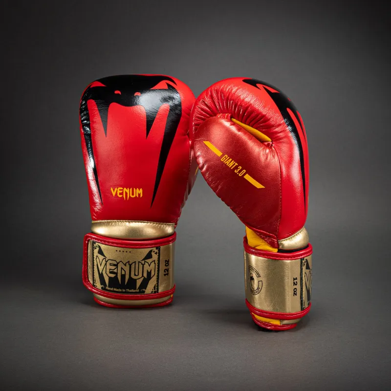 Venum Giant 3.0 Boxing Gloves - Red/Yellow/Gold - Image 2
