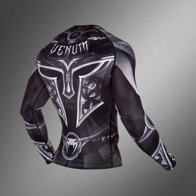 Venum Gladiator 3.0 Rashguard - Long Sleeves - Black/White - Image 2
