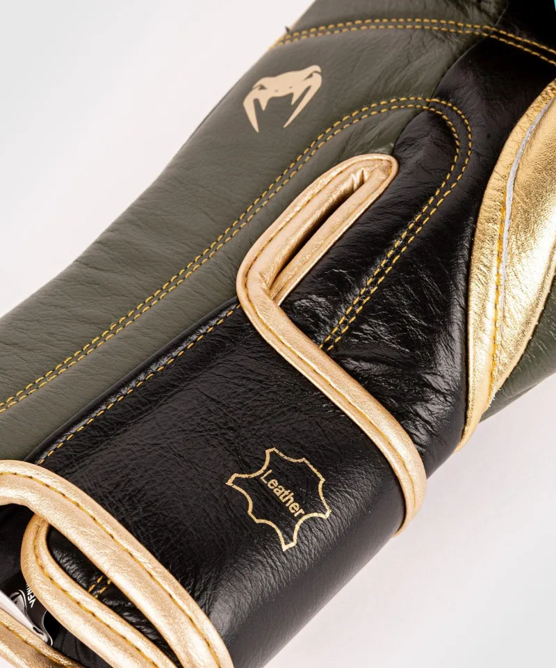 Venum Hammer Pro Boxing Gloves Velcro - Khaki/Gold - Image 4