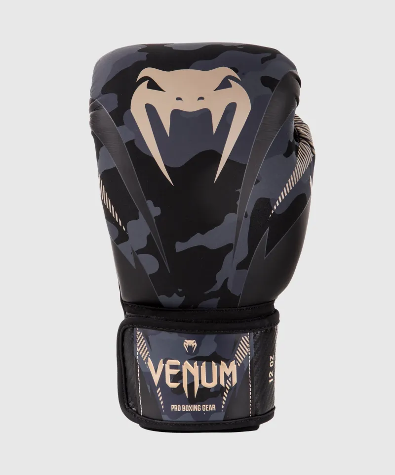 Venum Impact Boxing Gloves - Dark Camo/Sand - Image 5