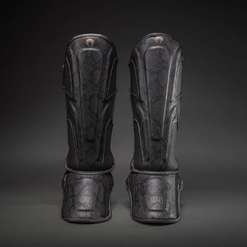 Venum Impact Evo Scales Shin Guards - Dark Grey