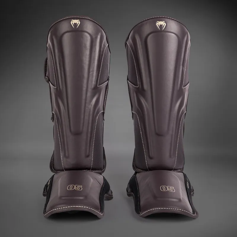 Venum Impact Evo Shin Guards - Chocolate