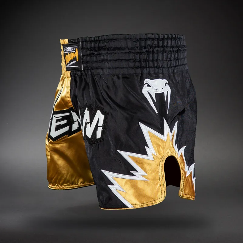 Venum Inferno 2.0 Muay Thai Shorts - Black/Gold - Image 2