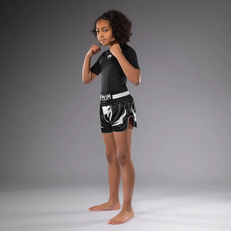 Venum Inferno Kids Muay Thai Shorts - Black - Image 2