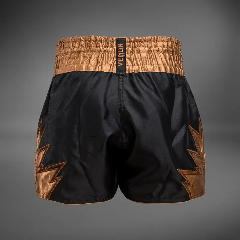 Venum Inferno Muay Thai Shorts - Black/Bronze - Image 3